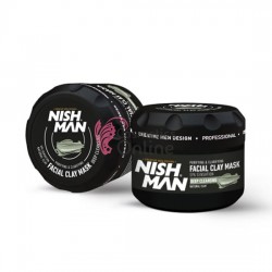 Masca faciala de curatare cu argila, Nish Man Clay Mask 450 g